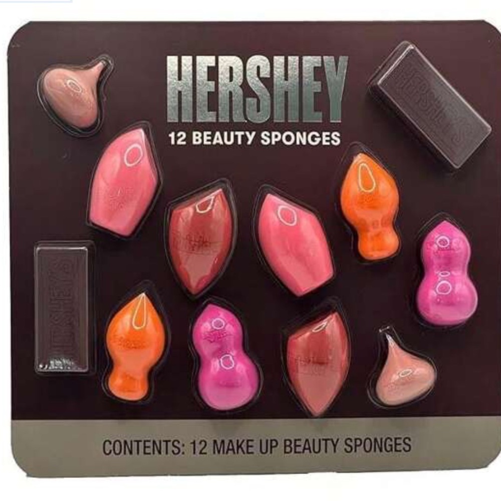 Hershey’s 12 Pack Multiple Shapes & Colors, Reusable Beauty/Makeup Sponges